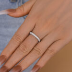 S925 Maxine Classic Round Cut Women's Wedding Band - Image 2