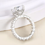 S925 Maxine Sparkle 4.5Ct Cushion Cut Engagement Ring In Sterling Silver - Image 5