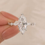 S925 3.0Ct Marquise Cut Engagement Ring Travel Ring In Sterling Silver