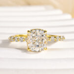 S925 Exquisite 2.0 Carat Cushion Cut Engagement Ring In Sterling Silver - Image 11