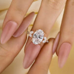 S925 Maxine 4.0 CT Oval and Angled Marquise Five Stone Engagement Ring - Image 9