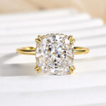 S925 Maxine Stunning Cushion Cut Engagement Ring In Sterling Silver - Image 6