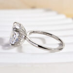 S925 Maxine Stunning Cushion Cut Engagement Ring In Sterling Silver - Image 11
