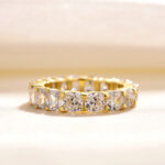 S925 Unique Cushion & Radiant Cut Women's Wedding Band In Sterling Silver - Image 7