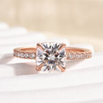 S925 Maxine Moissanite 2.0 Ct~2.5 Ct Cushion Cut Engagement Ring - Image 16