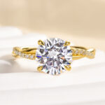 S925 Maxine Twist Moissanite 2.0 Carat Round Cut Promise Ring - Image 7