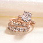 S925 3PC Wedding Ring Set 4.5 Carat Cushion Cut Engagement Rings With Criss Cross Wedding Band & Eternity Wedding Band - Image 13