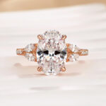 S925 Maxine 4.0 CT Oval and Angled Marquise Five Stone Engagement Ring - Image 11