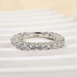 S925 Maxine Classic White Gold Round Cut Wedding Band For Women - Image 6