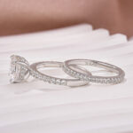 S925 2.5 Carat Cushion Cut Bridal Wedding Ring Set Travel Ring With Half Eternity Wedding Band - Image 17