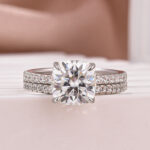 S925 2.5 Carat Cushion Cut Bridal Wedding Ring Set Travel Ring With Half Eternity Wedding Band - Image 16