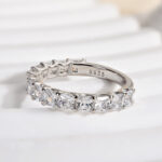 S925 Maxine Gorgeous Radiant Cut Women's Wedding Band - Image 6