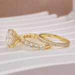 S925 4.0Ct Round Cut White Gold Moissanite Diamond Wedding Ring - Image 7