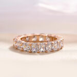 S925 Unique Cushion & Radiant Cut Women's Wedding Band In Sterling Silver - Image 10