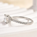 S925 Maxine Moissanite 2.0 Ct~2.5 Ct Cushion Cut Engagement Ring - Image 7