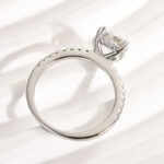 S925 Maxine Moissanite 2.0 Ct~2.5 Ct Cushion Cut Engagement Ring - Image 6