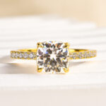S925 Maxine Moissanite 2.0 Ct~2.5 Ct Cushion Cut Engagement Ring - Image 12