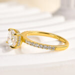 S925 Maxine Moissanite 2.0 Ct~2.5 Ct Cushion Cut Engagement Ring - Image 13
