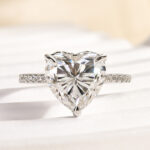 S925 Maxine Moissanite 4.0 CT Heart Cut Engagement Ring For Women - Image 4
