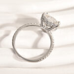 S925 Maxine Moissanite 4.0 CT Heart Cut Engagement Ring For Women - Image 6