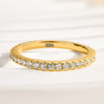 S925 Maxine Moissanite 0.5 Ct Full Eternity Thin Wedding Band For Women - Image 10