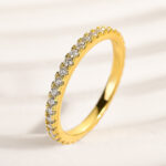 S925 Maxine Moissanite 0.5 Ct Full Eternity Thin Wedding Band For Women - Image 11