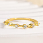 S925 Maxine Moissanite 0.2 Ct Round Cut Women's Wedding Band - Image 10