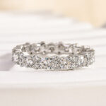 S925 Maxine Moissanite 2.5 Ct Round Cut Full Wedding Band for Women - Image 5