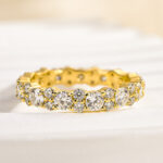 S925 Elegant Round Cut Full Wedding Band for Women In Sterling Silver - Image 7