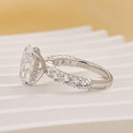S925 Luxe 4.0Ct Oval Cut Engagement Ring In Sterling Silver For Women - Image 4