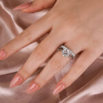 S925 Moissanite 2.0 Carat Round Cut Wedding Ring Set For Women - Image 5