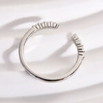S925 Unique Yellow Gold Open Wedding Band In Sterling Silver - Image 11