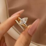 S925 4.0Ct Marquise Cut Wedding Ring Set Travel Ring With Classic Wedding Band