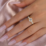 S925 Maxine Moissanite 2.0 Carat Cushion Cut Five Stone Engagement Ring In Sterling Silver - Image 2