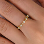 S925 Maxine Moissanite 0.2 Ct Round Cut Women's Wedding Band - Image 6