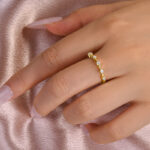 S925 Maxine Moissanite 0.2 Ct Round Cut Women's Wedding Band - Image 8