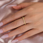 S925 Maxine Moissanite 0.5 Ct Round Cut Pave Wedding Band - Image 8