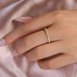 S925 Maxine Moissanite 0.5 Ct Round Cut Pave Wedding Band - Image 6