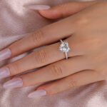 S925 Maxine Moissanite 4.0 CT Heart Cut Engagement Ring For Women - Image 3