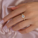 S925 Maxine Moissanite 2.0 Ct~2.5 Ct Cushion Cut Engagement Ring - Image 9