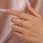 S925 Maxine Moissanite 0.2 Ct Round Cut Women's Wedding Band - Image 9