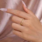 S925 Maxine Moissanite 0.5 Ct Round Cut Pave Wedding Band - Image 7