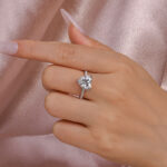 S925 Maxine Moissanite 4.0 CT Heart Cut Engagement Ring For Women