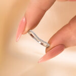 S925 Unique Pave Wedding Band - Image 7