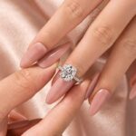 S925 Moissanite Hidden Halo 4.0Ct Cushion Cut White Gold Engagement Ring - Image 2