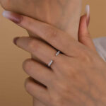 S925 Unique Yellow Gold Open Wedding Band In Sterling Silver - Image 9