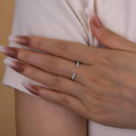 S925 Unique Yellow Gold Open Wedding Band In Sterling Silver - Image 10