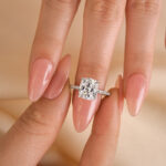 S925 3.0 Carat Cushion Cut White Sapphire Women's Engagement Ring In Sterling Silver - Image 4
