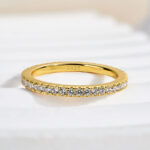 S925 Sterling Silver Classic Full Eternity Thin Wedding Band For Women - Image 4
