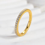 S925 Sterling Silver Classic Full Eternity Thin Wedding Band For Women - Image 6